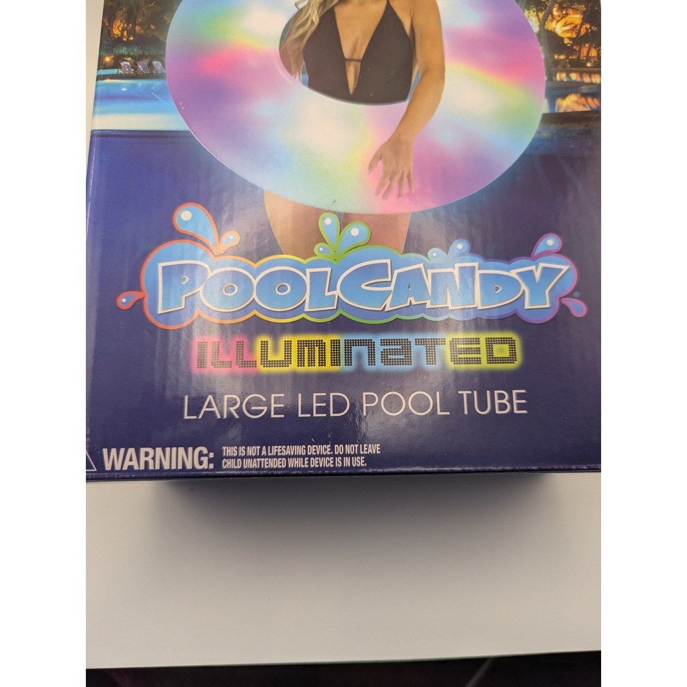 PoolCandy Illuminated Large LED Pool Tube 40 Inch Color Changing Light Up Float - Picture 2 of 8